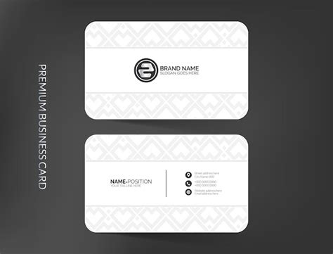 Premium Vector | Abstract white business card template design