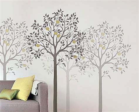 Tree stencil for murals, kids rooms, wall decor. Large tree stencil for ...