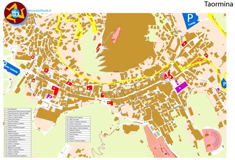 Taormina PDF map - Sicily Taormina and around