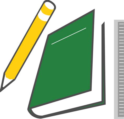 Book and Pencil Clipart - Free Download