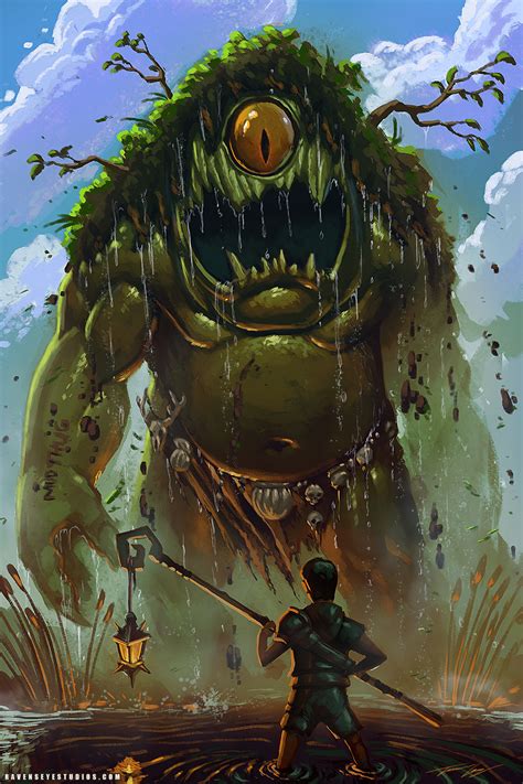 ArtStation - Swamp creature and the boy