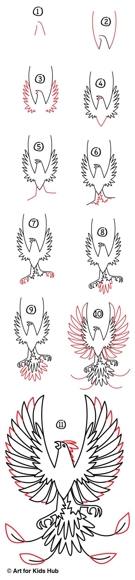 How To Draw A Phoenix Bird Step By Step at Drawing Tutorials