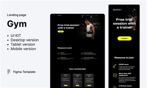 Landing Page - Gym. Template in Figma. | Figma