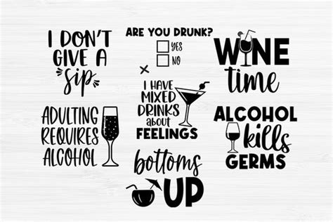 Drinking Quotes Bundle SVG Funny Alcohol Quotes Svg Alcohol - Etsy ...