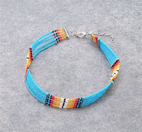 Beautiful Well Crafted Native American Seed Bead Choker/beaded Choker ...