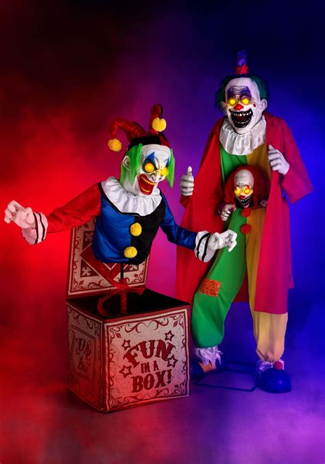 4FT Horrifying Jack in Box Animatronic Halloween Prop | Evil Clown ...