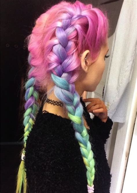 20 Rainbow Hair Color Ideas - JADERBOMB