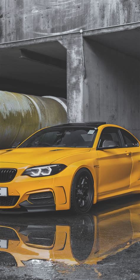 1080x2160 Yellow car, BMW M235i wallpaper | Yellow car, Bmw, Car