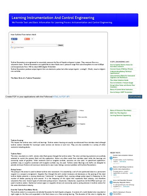 Introduction To Turbine Meter | PDF | Flow Measurement | Turbine