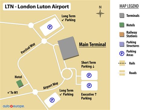 Luton Airport Car Parking Map