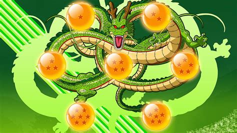 HD wallpaper: Dragon Ball Z Shenron and seven Dragon Balls, food and ...