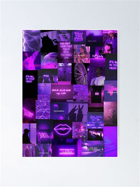 "Purple Aesthetic collage Print" Poster for Sale by sar2989 | Redbubble