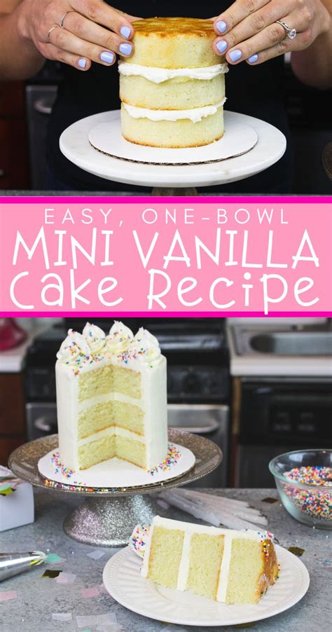 Mini Vanilla Cake Recipe: Simple 4 Inch Layer Cake - Chelsweets ...