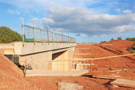 Road Bridge Under Construction Stock Photo - Image of construction ...