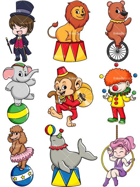 Images Of Cartoon Circus Animals Clipart