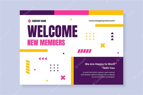 Free Vector | Flat design welcome card template