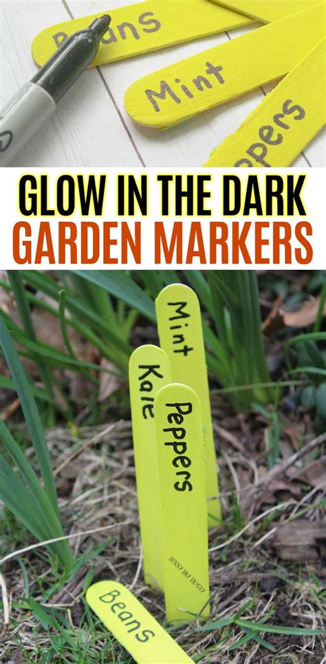 Easy Homemade Glow in the Dark Garden Markers | Sunny Day Family