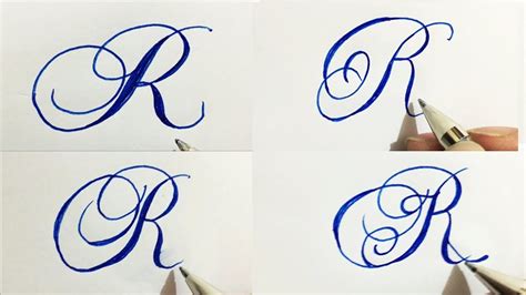 Capital Letter Calligraphy Fancy Cursive R