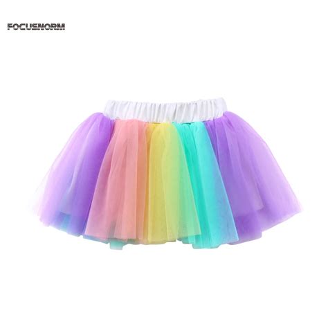 Rainbow Skirts For Girls 2018 New Kids Toddler Baby Girl Princess Tulle ...