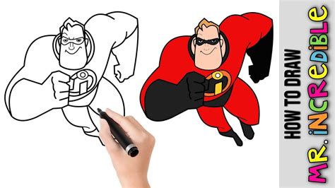 How To Draw Mr. Incredible From Incredibles 2★Cute Easy Drawings ...