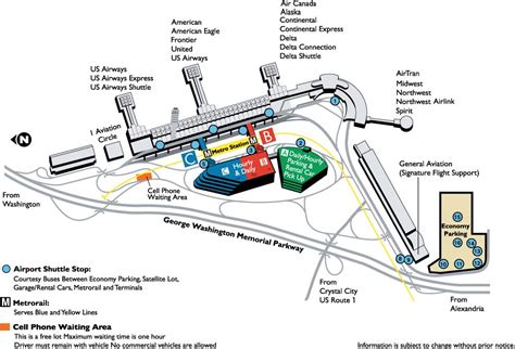 Reagan national map - Ronald reagan map (District of Columbia - USA)