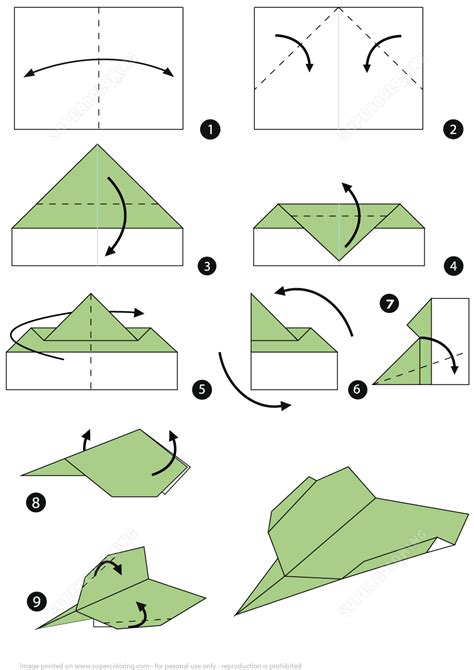 How to Make an Origami Paper Plane Step by Step Instructions | Free ...