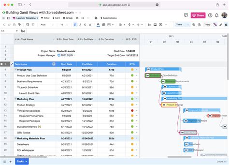 Project Management Gantt Chart Excel Template