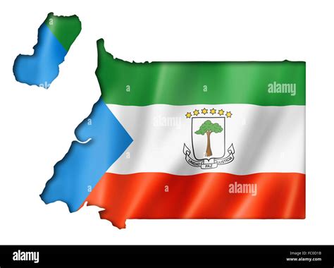 Equatorial Guinea flag map Stock Photo - Alamy