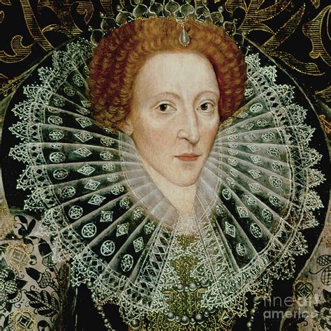 Queen Elizabeth I, detail Painting by John the Younger Bettes - Fine ...