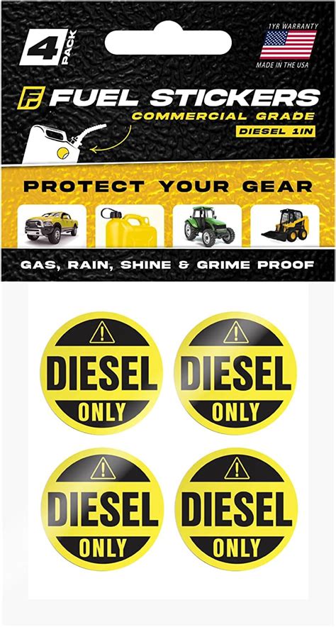 Amazon.com: Diesel Only Sticker, Diesel Labels for Outdoor Power ...