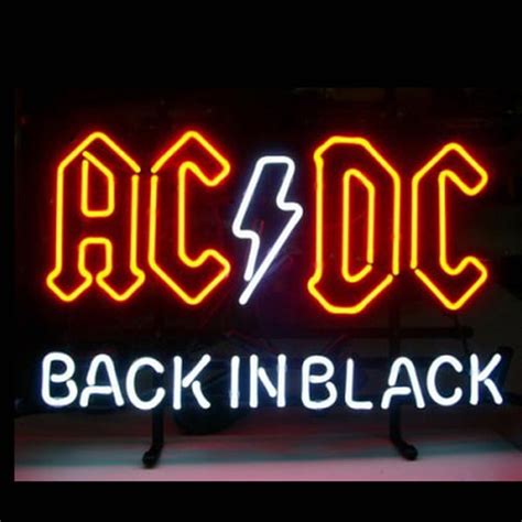 AC DC Back In Black Neon Sign ️ NeonSignsUS.com®