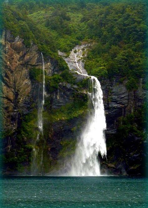 Milford Sound Waterfall Photograph by Carla Parris