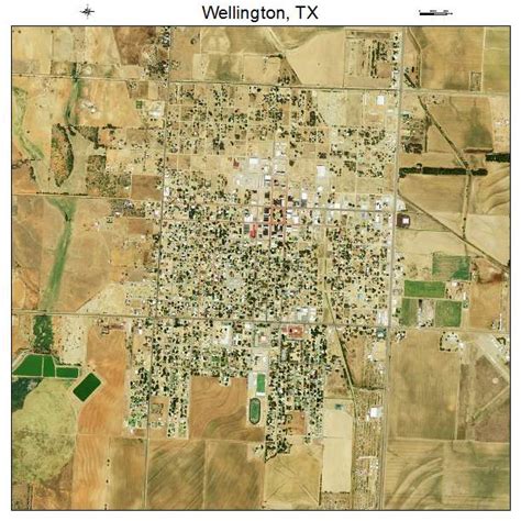 Aerial Photography Map of Wellington, TX Texas