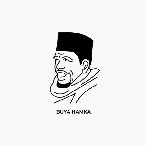 Premium Vector | Buya hamka