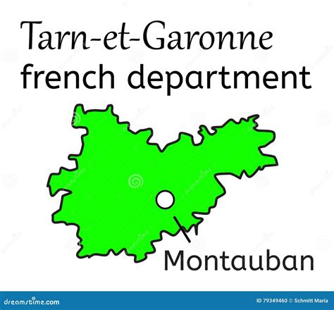 Tarn-et-Garonne French Department Map Stock Vector - Illustration of ...