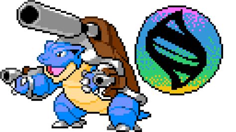 Pixilart - Pixel Mega Blastoise with Mega Stone by Dancer-Jek