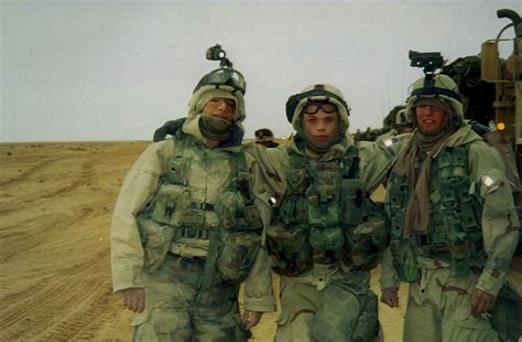 March 20, 2003. Invasion of Iraq. Soldiers from Bco. 2nd/187th Infantry ...