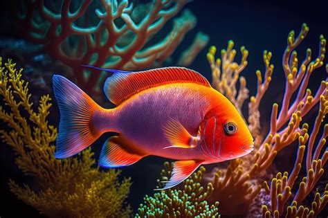 Mediterranean Sea anthias fish underwater photo | Premium AI-generated ...