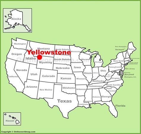 Map Yellowstone Area And Surrounding - London Top Attractions Map