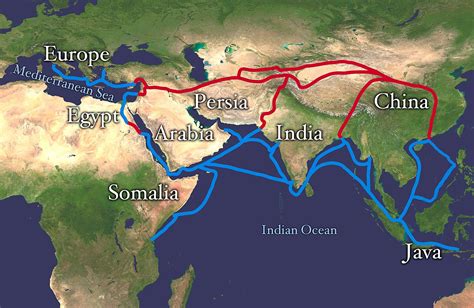 Map of the Silk Road Routes (Illustration) - World History Encyclopedia