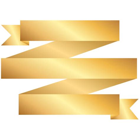 Gold Ribbon Banner 13442068 PNG