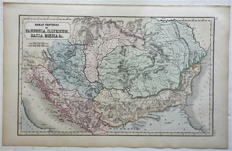 Roman Empire Vindelicia Rhaetia Noricum Italian Alps 1855 Philip ...