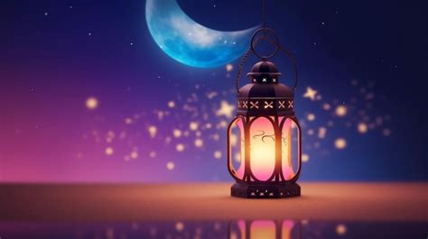 Premium AI Image | A lantern with the moon in the background