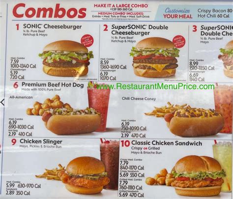 Sonic Drive-In Stockton, CA Menu (Updated: December 2022)