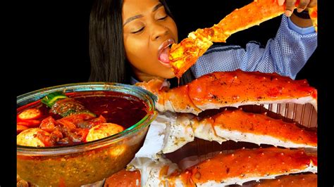 KING CRAB SEAFOOD BOIL MUKBANG | ASMR SEAFOOD BOIL | SHRIMP | SEAFOOD ...