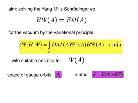 PPT - Yang-Mills Theory in Coulomb Gauge PowerPoint Presentation, free ...