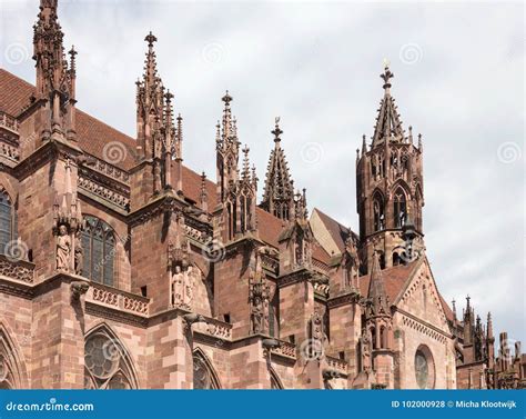 Freiburg Cathedral, Germany Stock Photo - Image of breisgau, deep ...