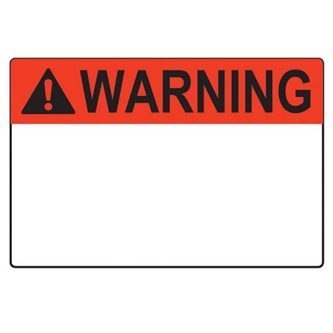 Editable Warning Sign Template