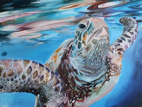 Turtle Acrylic Painting