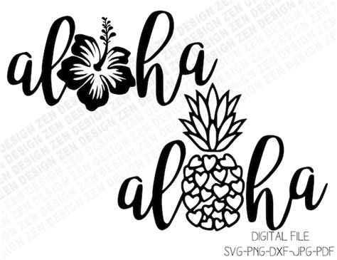 Aloha Svg Aloha Clip Art Aloha Bundle Summer Svg Hawaiian - Etsy